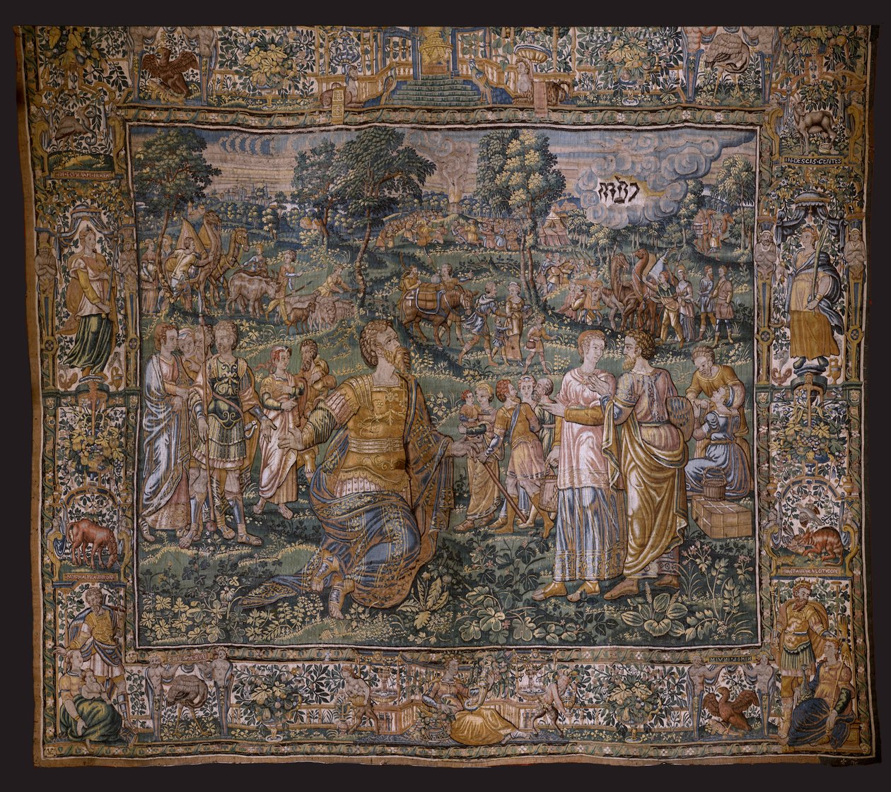 佛兰德挂毯系列：亚伯拉罕的历史亚伯拉罕的使命》（La Vocación de Abraham）。约 1575-1600 年。 作者 佛兰芒学校