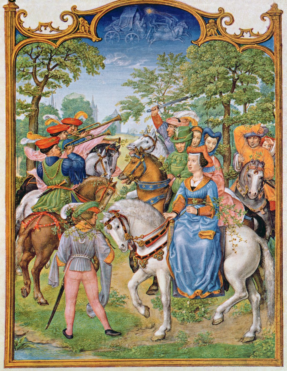 Fol 5v五月：树木节，来自Breviarium Grimani，1515年 作者 佛兰芒学校