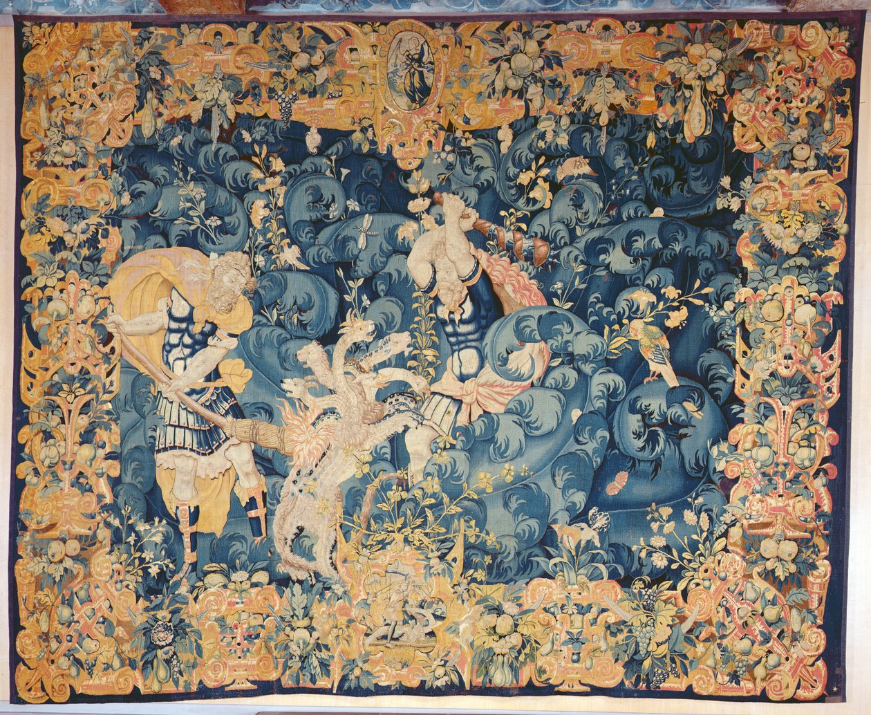 Hercules和Lernaean Hydra，Audenarde工作室（羊毛和丝绸挂毯） 作者 佛兰芒学校