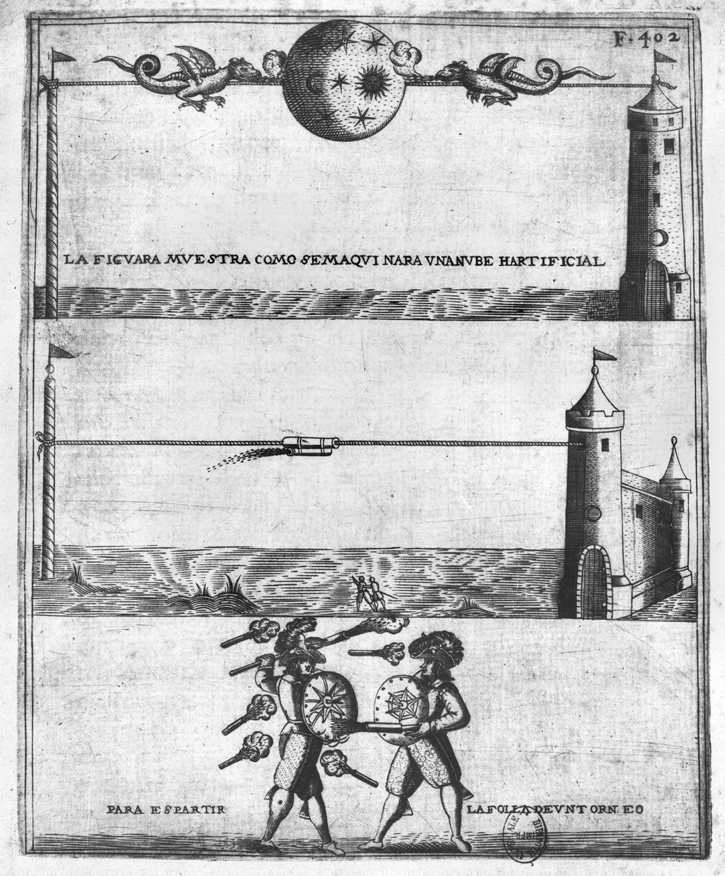 如何制作人造云，插图来自Tratado de Artilleria by Diego Ufano，Brussels，1613 作者 佛兰芒学校