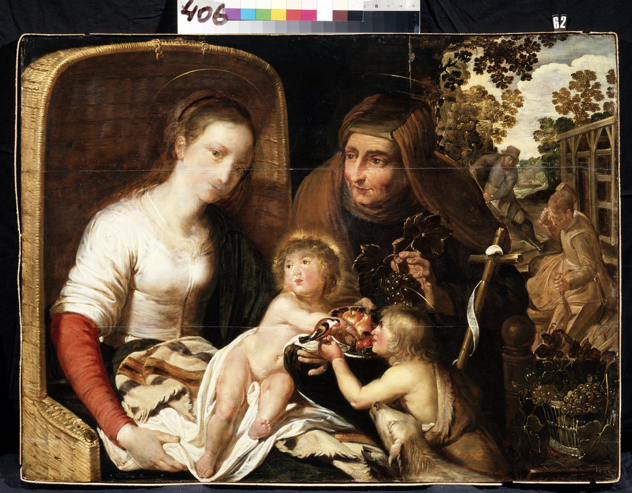"La sainte famille avec saint Jean Baptiste enfant et sainte Elisabeth"（《施洗约翰与圣伊丽莎白的神圣家庭》） Peinture de l