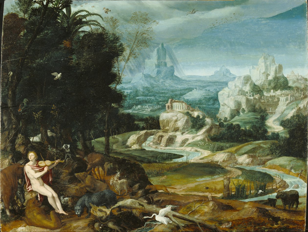 与Orpheus的风景，c.1570 作者 佛兰芒学校