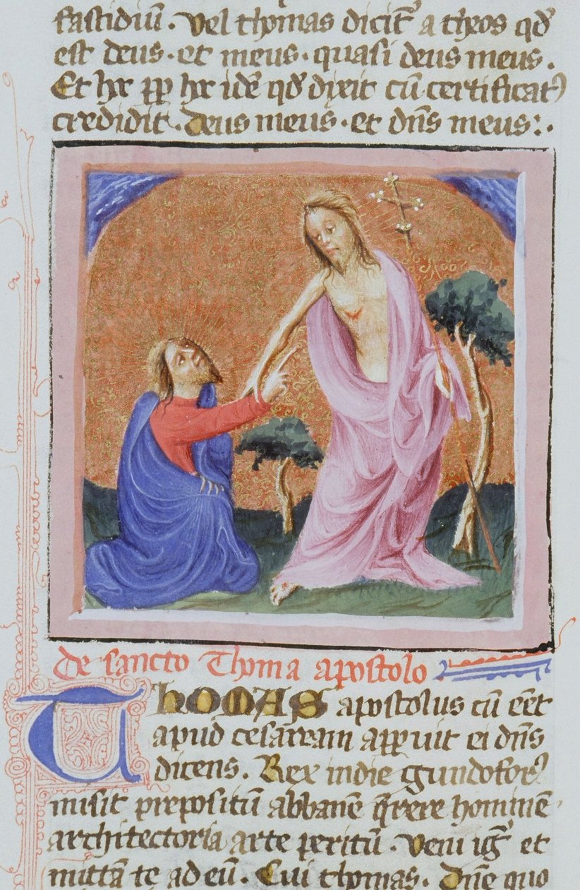 来自布鲁日Legenda Aurea的Gen 1111 Page女士，电话：c.1400-10 作者 佛兰芒学校