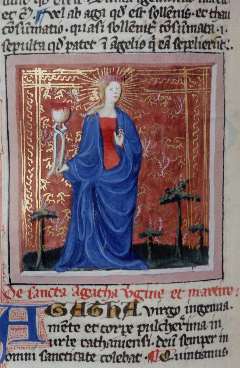 来自布鲁日Legenda Aurea的Gen 1111 Page女士，电话：c.1400-10 作者 佛兰芒学校