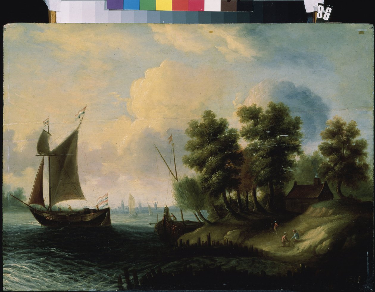 "Paysage marin" (A sea landscape) Peinture de l