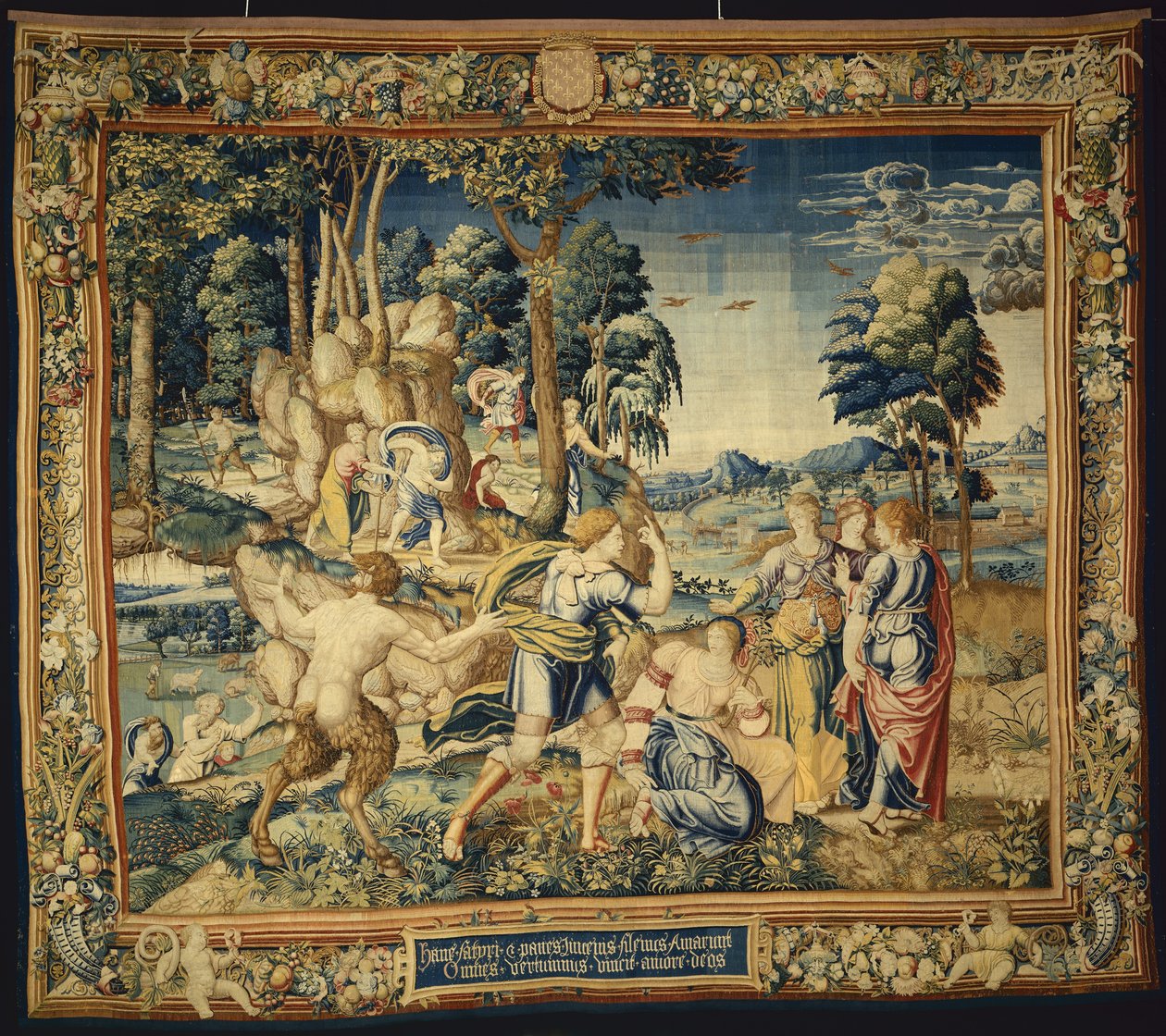 Vertumnus和其他追求者惊讶的Pomona，摘自Vertumnus和Pomona的故事，1535-40 作者 佛兰芒学校
