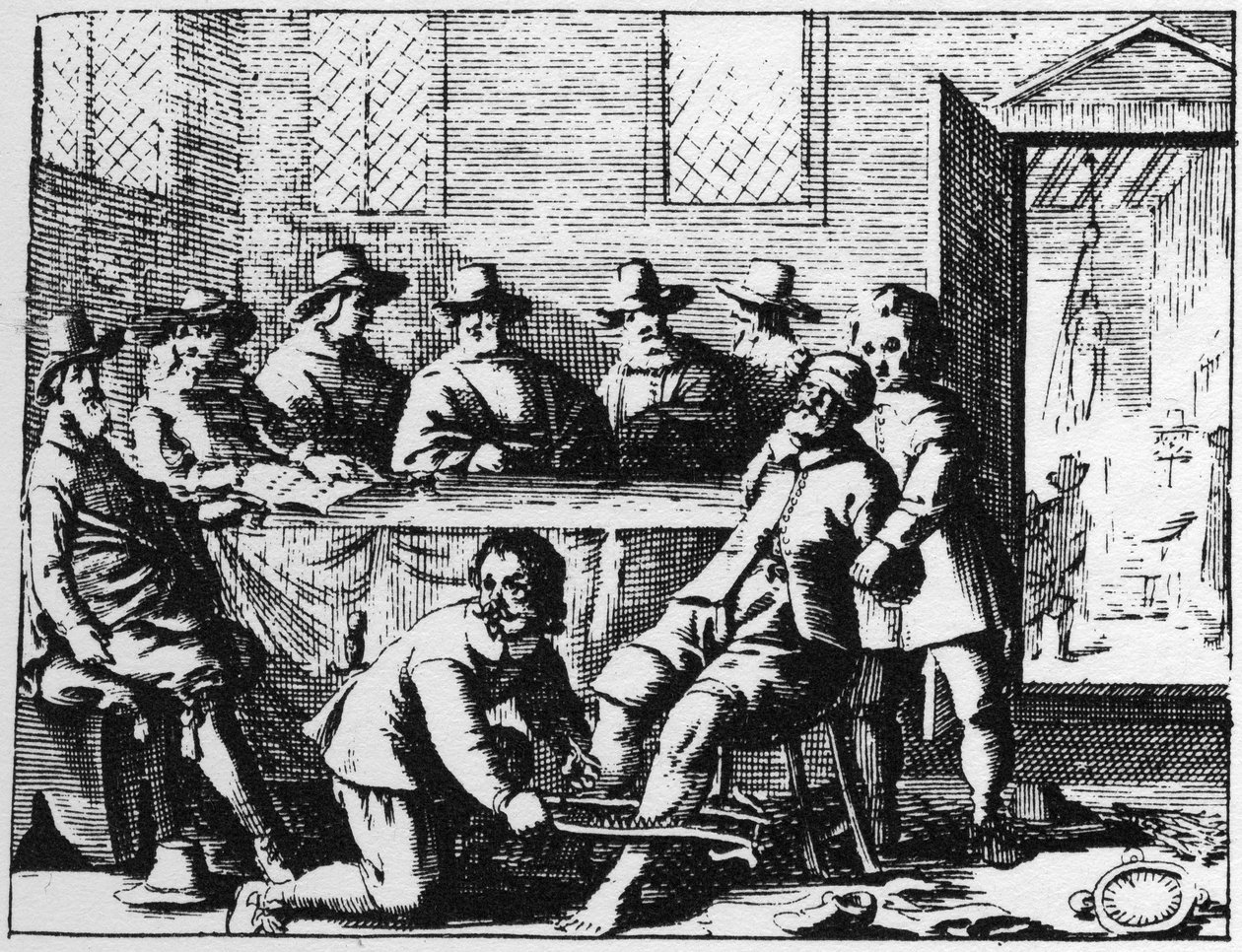 Tincers对巫师的惩罚--1725年在Abraham Palingh的《La Sorcellerie demasquee》（