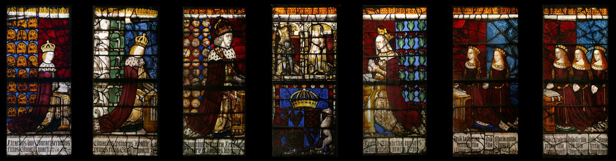 Royal Family of Edward IV in situ, c.1480 (stained glass) 作者 佛兰芒学校