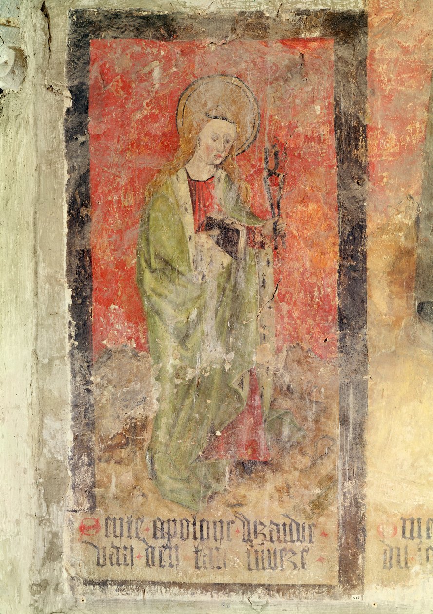 St. Apollonia，来自地穴的壁画，c.1480-1540 作者 佛兰芒学校