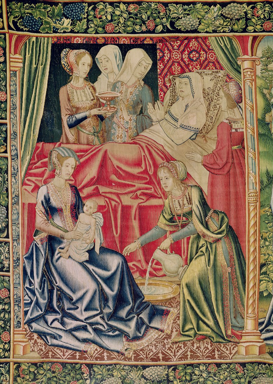 圣母的诞生，布鲁塞尔研讨会，c.1510 作者 佛兰芒学校