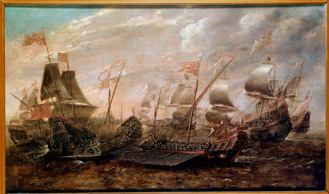 1588 年8 月西班牙无敌舰队击败英国舰队的无敌舰队海战，佛兰芒学校