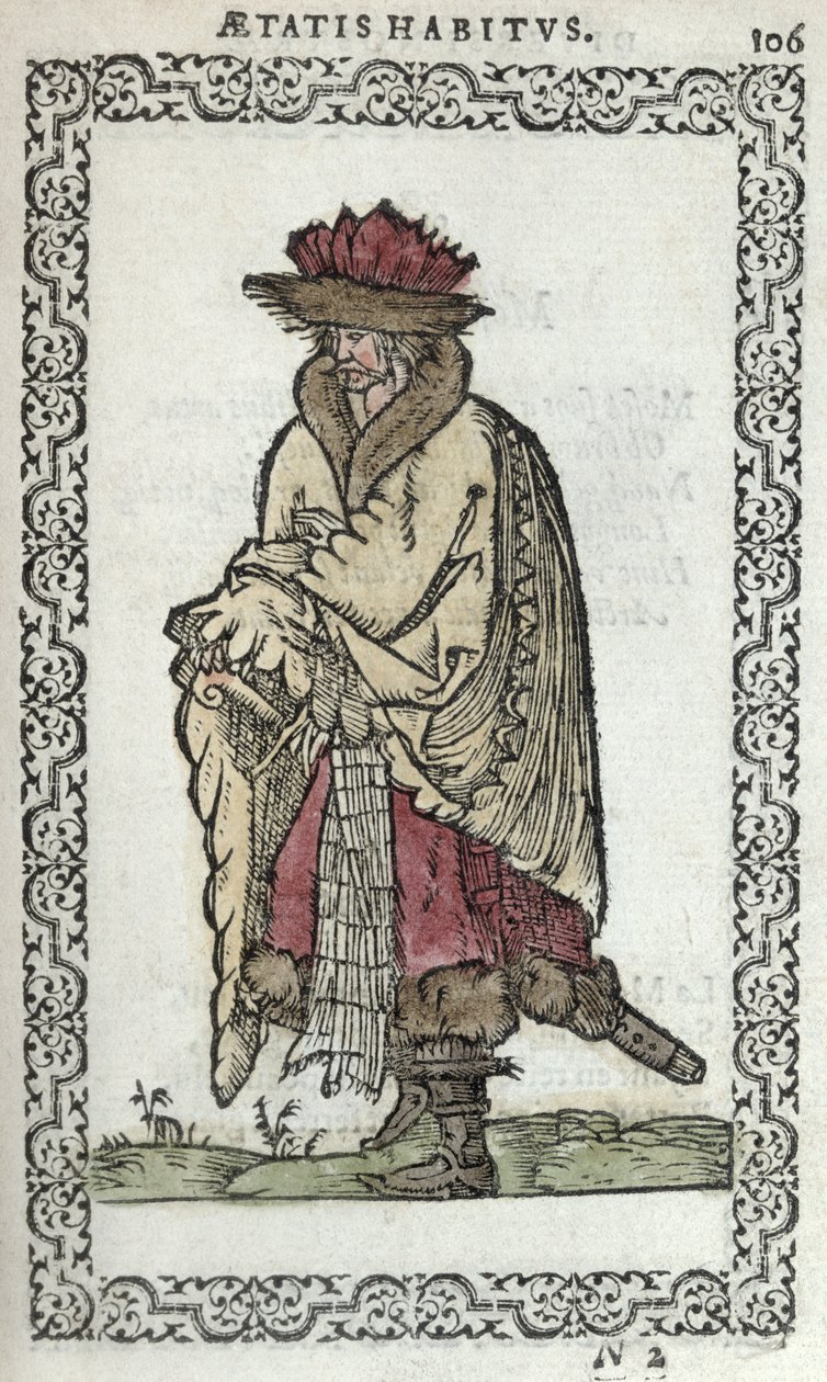 白云母，从人的现代化姿态和肖像J. Sluperji，发表在安特卫普1572（彩色木刻）几乎所有国家 作者 佛兰芒学校