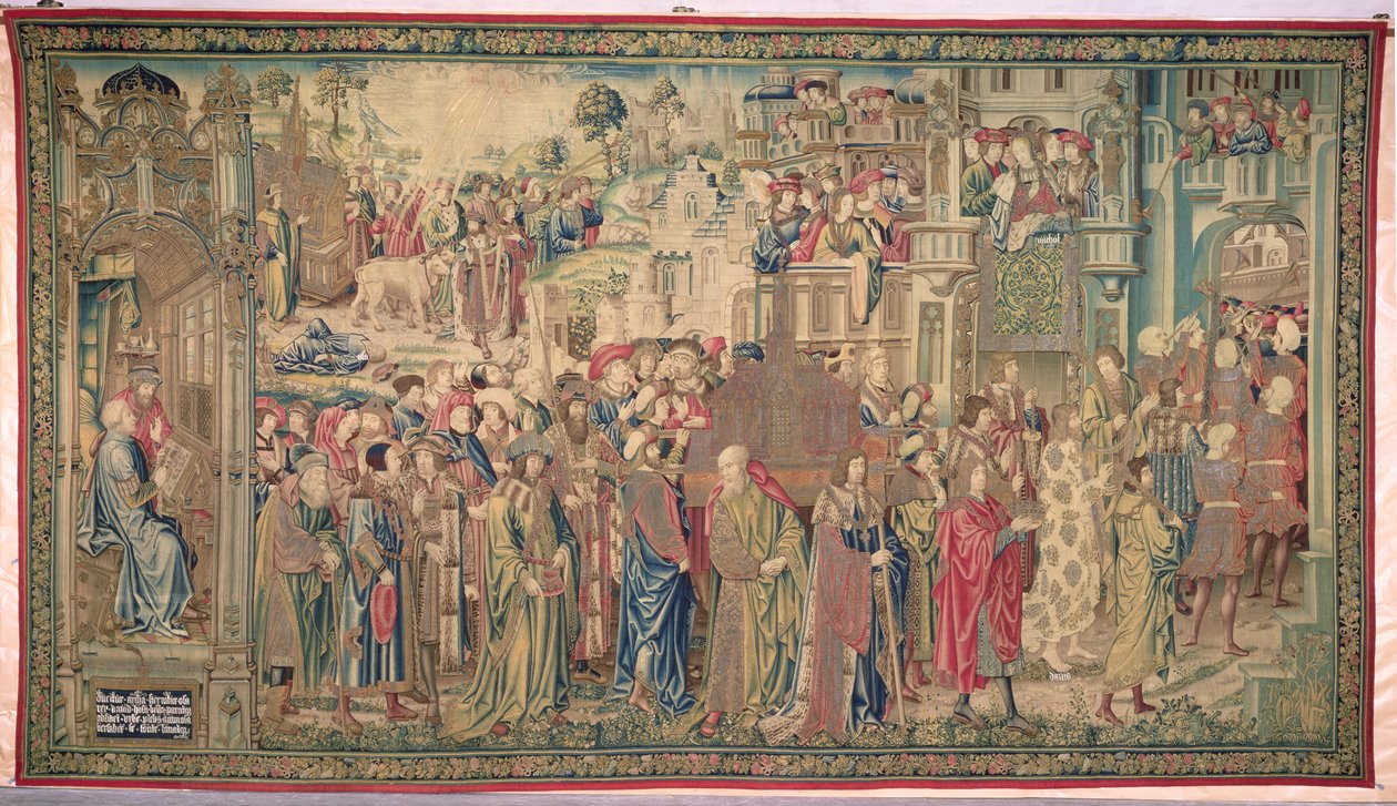 约柜的运输，大卫的挂毯和Bathsheba，c.1510-15 作者 佛兰芒学校