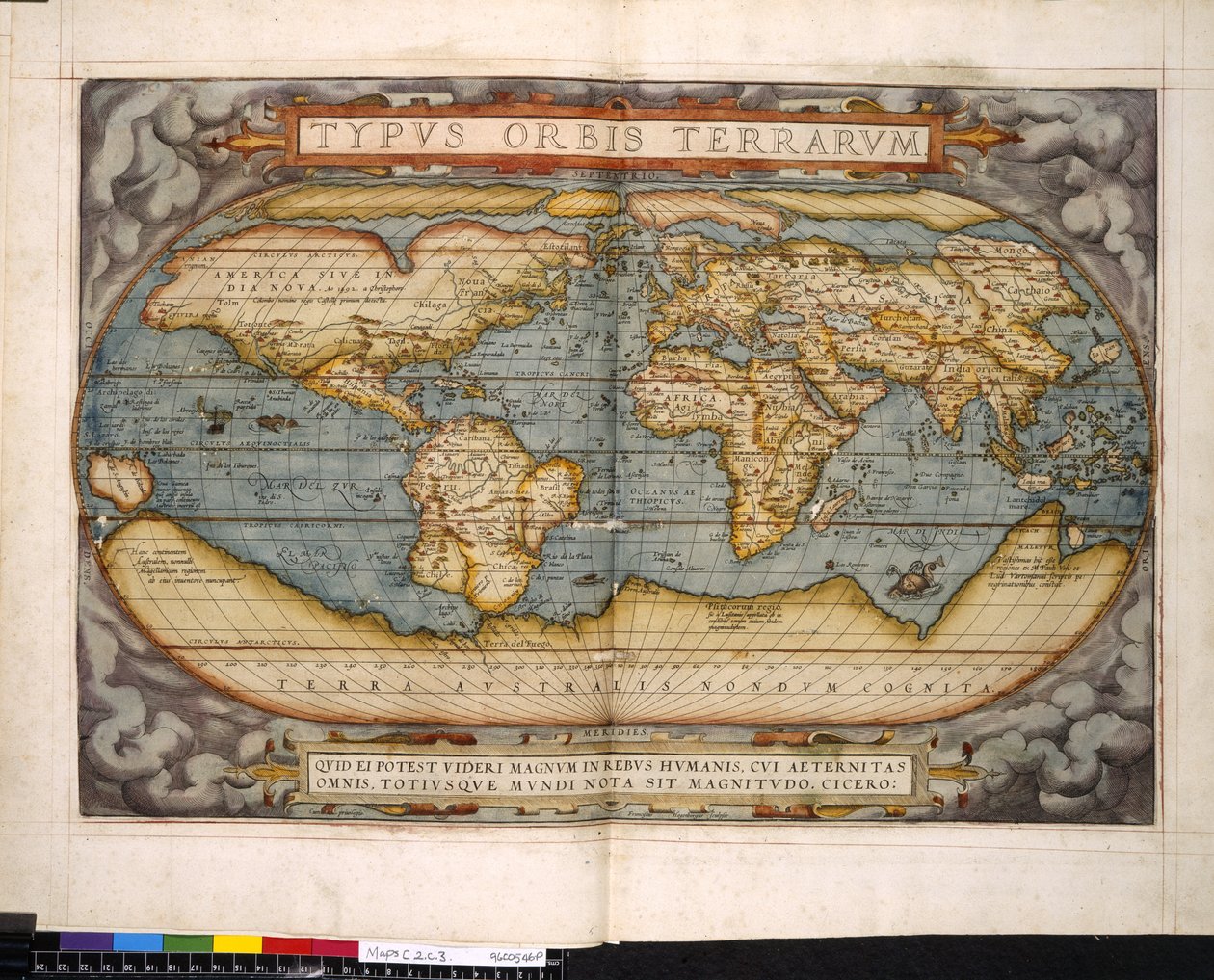 亚伯拉罕-奥特留斯绘制的世界地图《Theatrum Orbis Terrarum 作者 佛兰芒学校