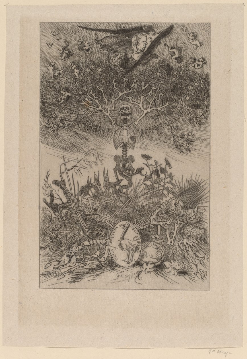 正面插图：The Waifs Les Epaves, 1868年。 作者 费利西安罗普斯