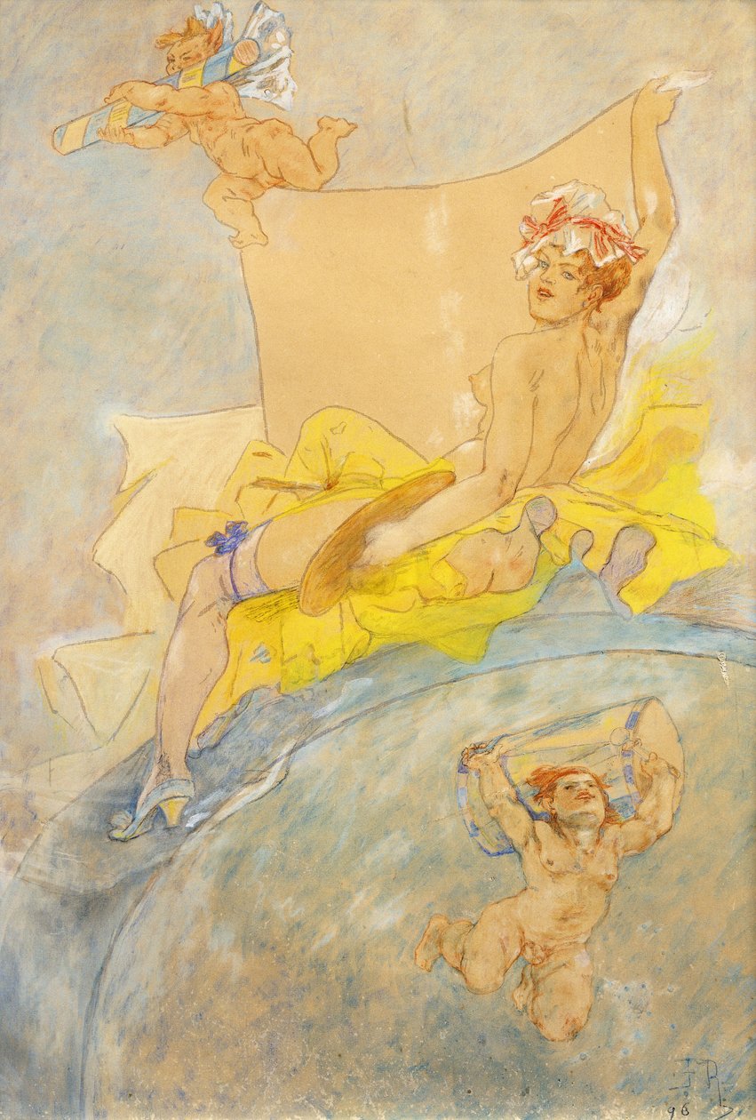 展览海报；展览海报，1896年 作者 费利西安罗普斯
