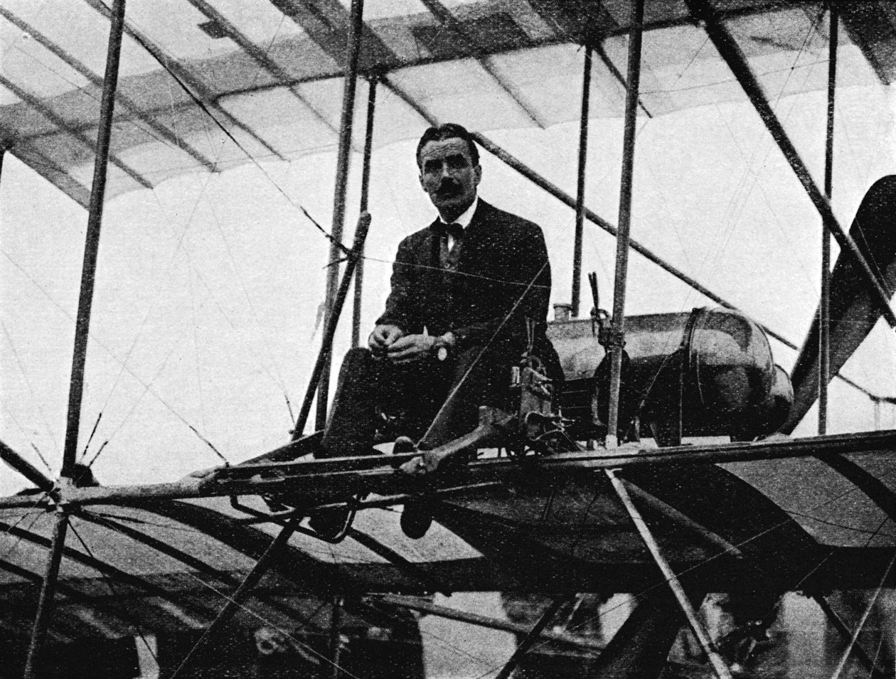 打破世界纪录的第一位英国飞行员：上尉Bertram Dickson，1910年，1933年 作者 飞行照片