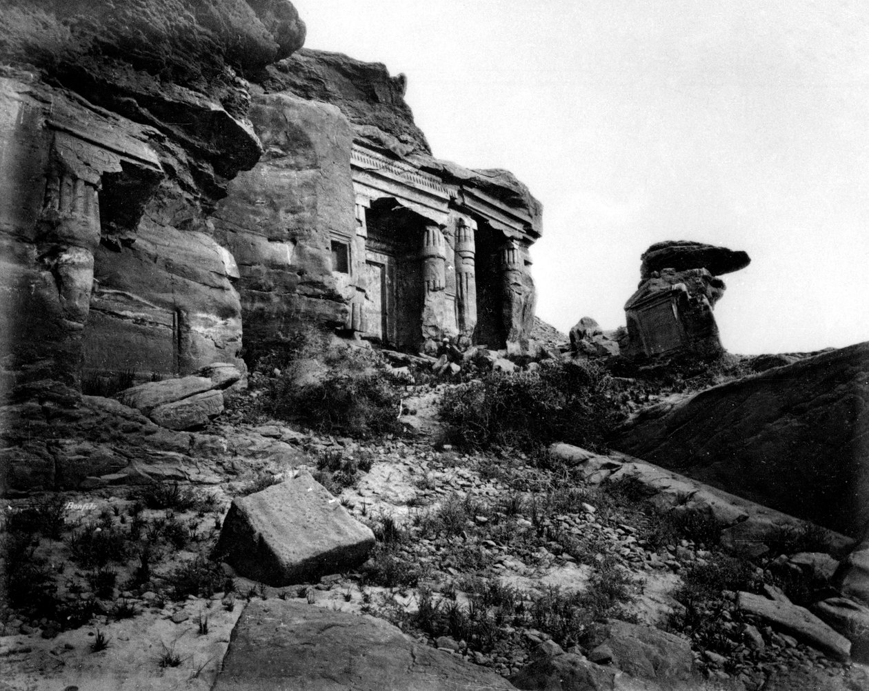 埃及，Gebel Silsileh，1878年 作者 菲利克斯邦菲尔斯
