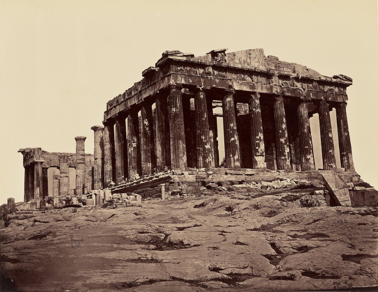 Parthenon, pris des propylees - Athenes.[自北向西] 作者 菲利克斯邦菲尔斯