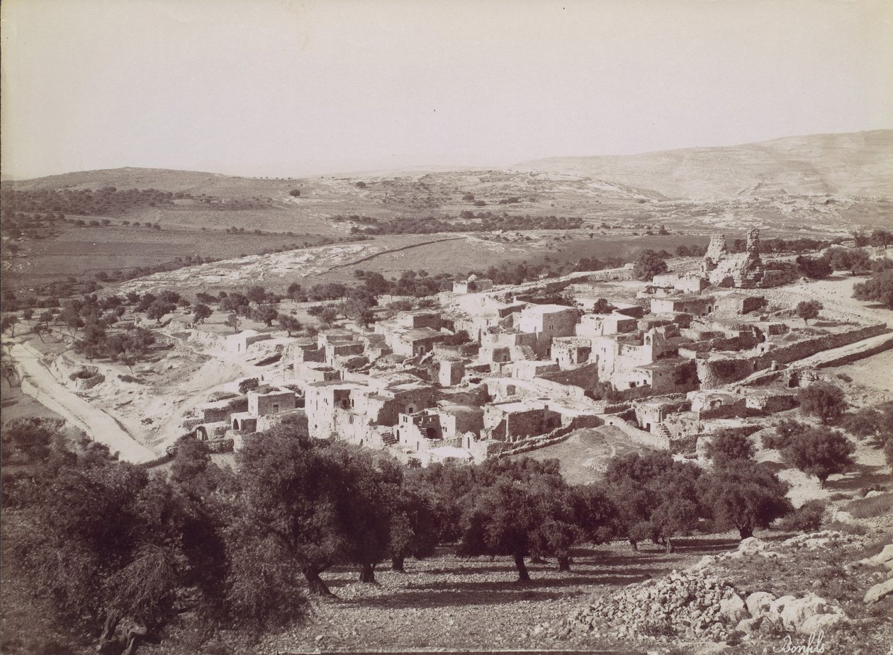 Vue générale de Bethany--伯大尼的概貌，约1880年。 作者 菲利克斯邦菲尔斯