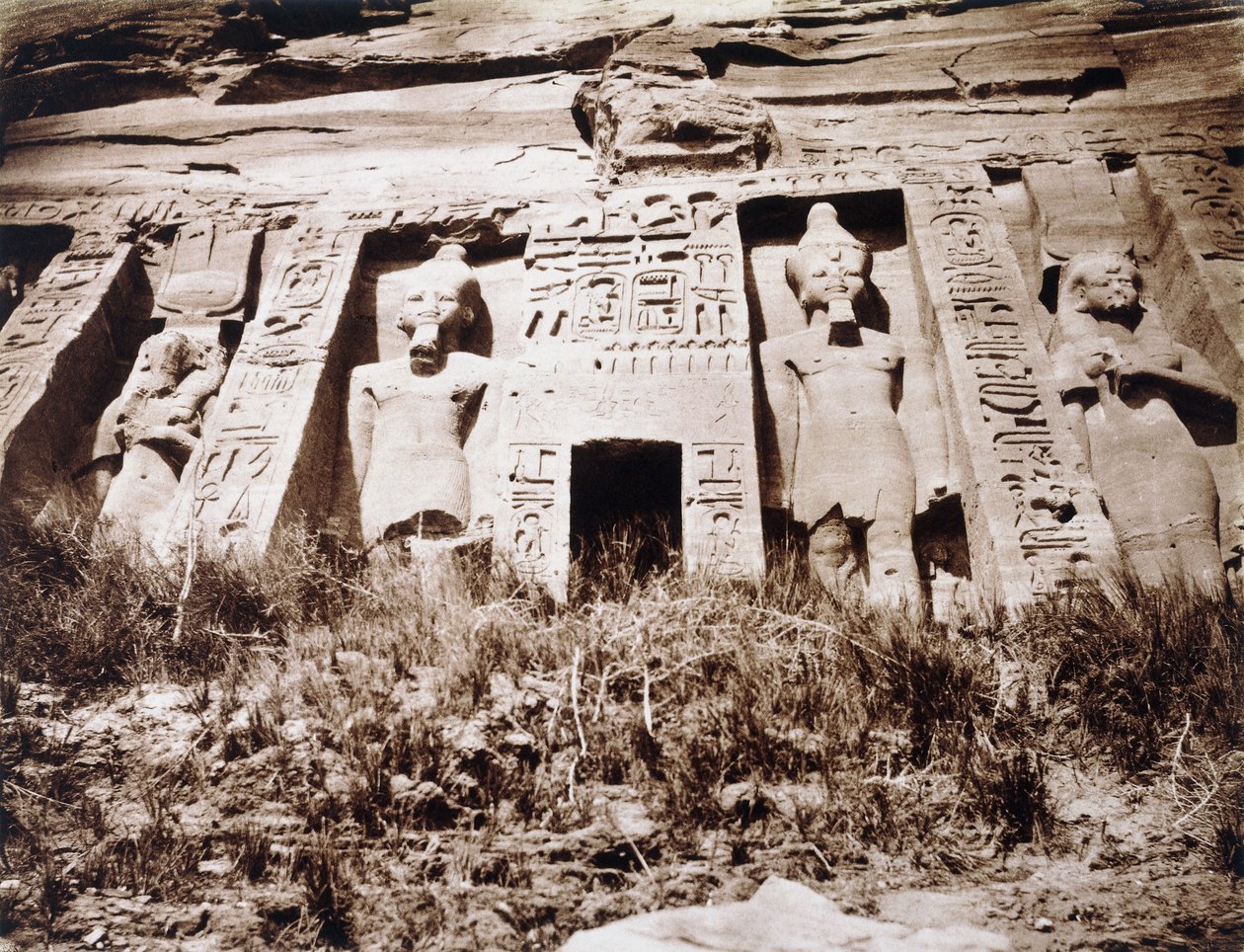 阿布·森比尔（Abou-Sembil），小教堂，立面中央，约1853-54年 作者 费利克斯·泰纳德
