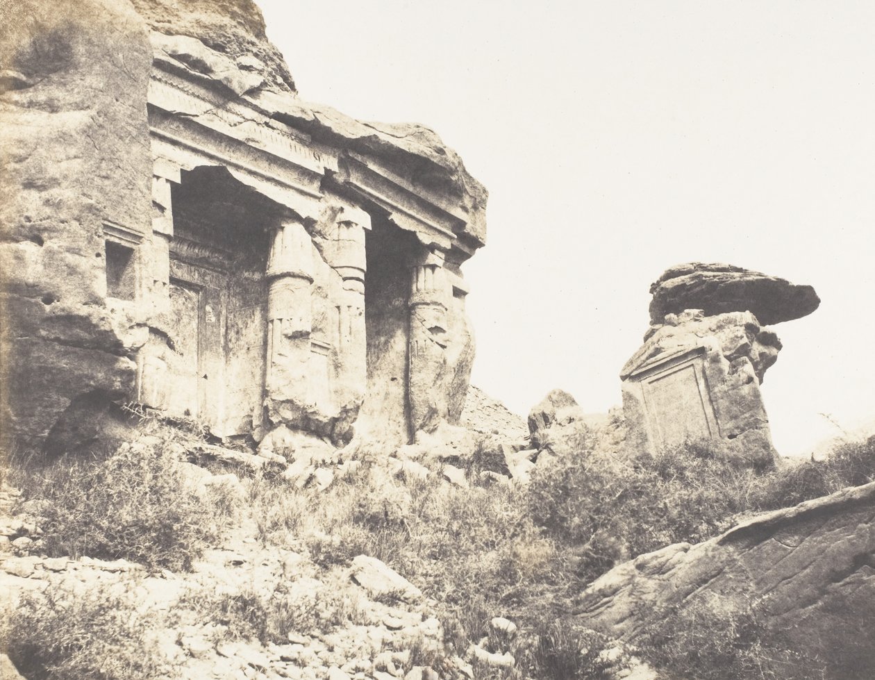 Djébel Selséleh Silsilis, Steles Architecturales Taillées Dans les C..., 1851-52, printed 1853-54. 作者 费利克斯·泰纳德