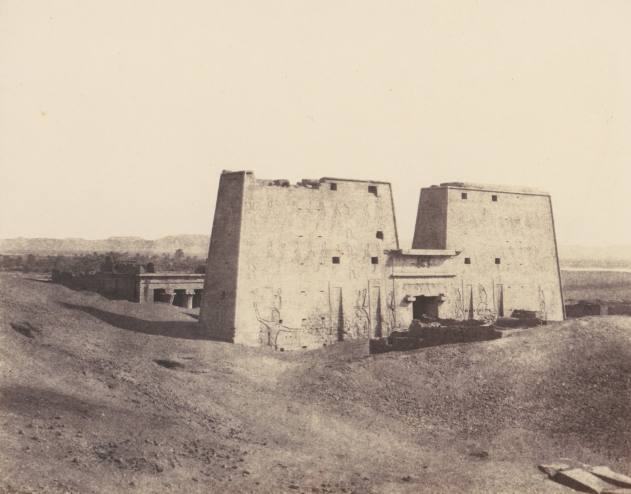 埃德福-阿波罗波利斯大教堂，神庙总图，1851-52年，1853-54年印刷。 作者 费利克斯·泰纳德