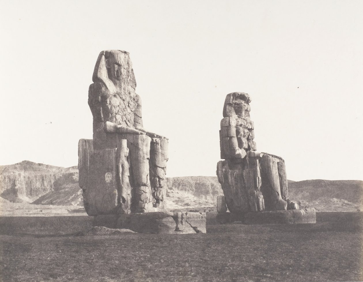 古尔奈 底比斯，科洛西 右边那个，被称为梅姆农的，1851-52年，1853-54年印刷。 作者 费利克斯·泰纳德