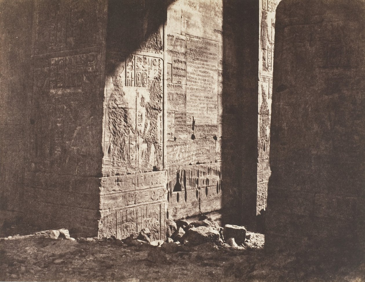 Ile de Fileh Philæ, Premier Pylône, Inscription Française Gravée Sur L