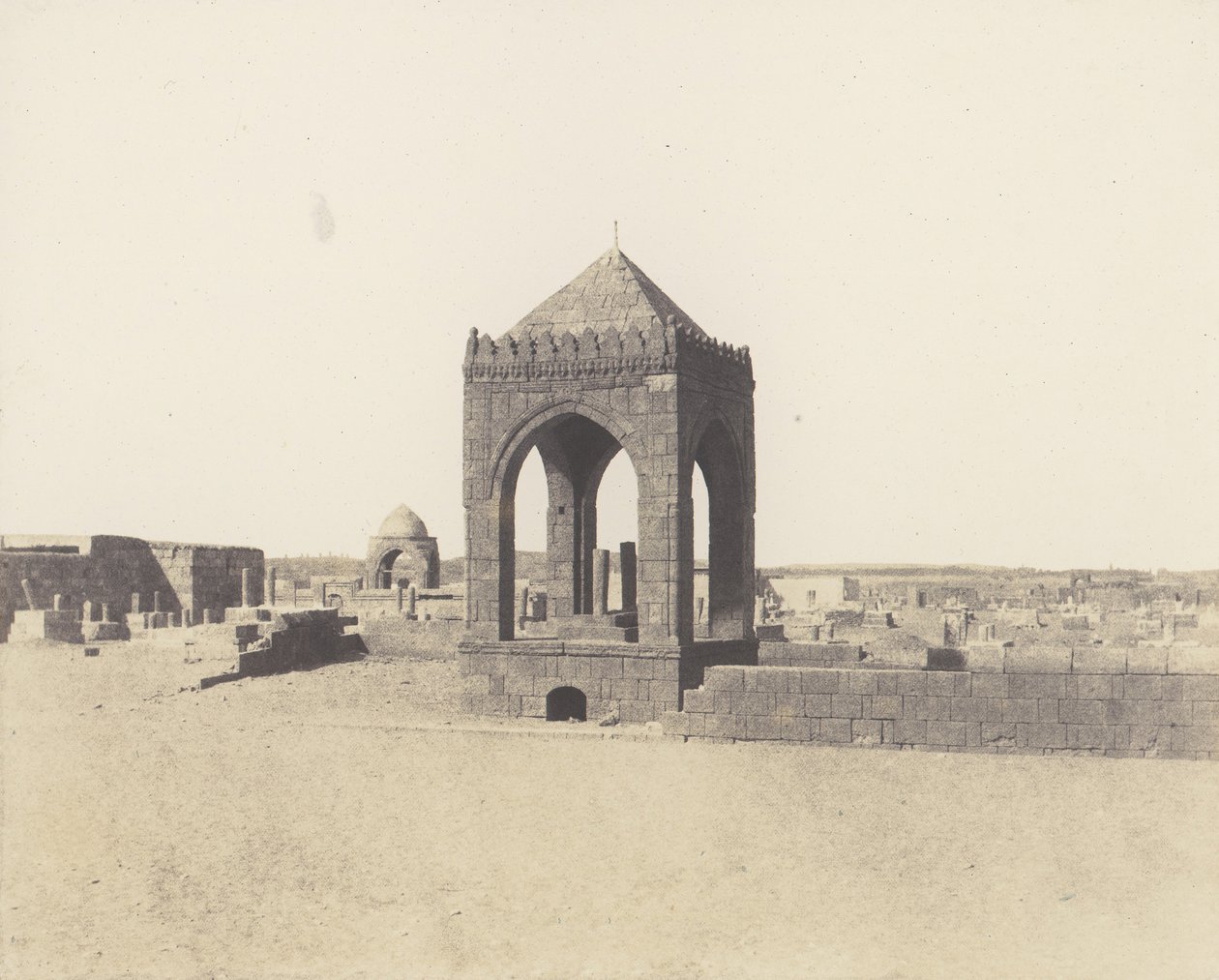 凯罗，马穆鲁克公墓，1851-52年，1853-54年印刷。 作者 费利克斯·泰纳德