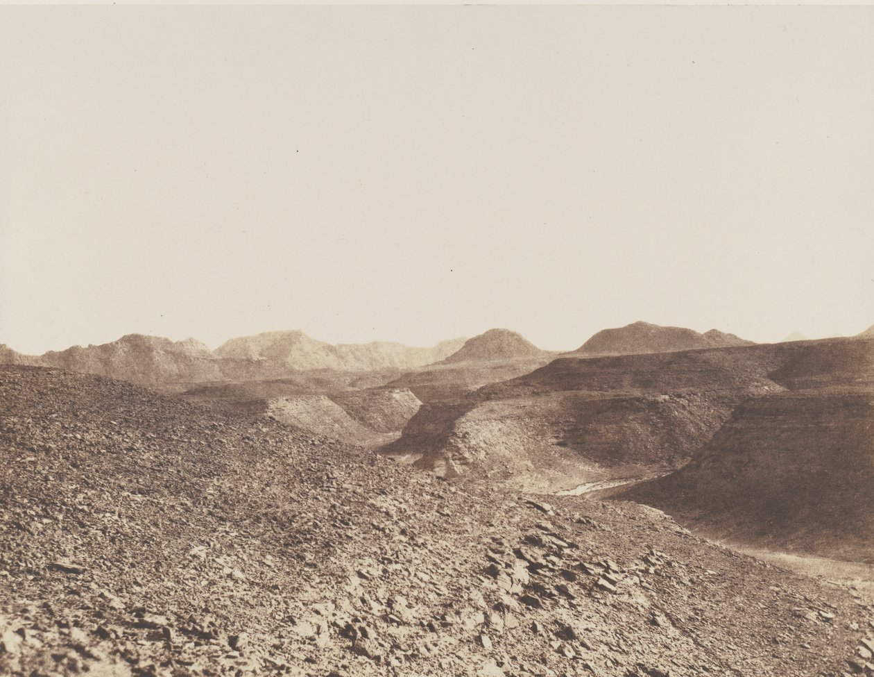努比亚，伊布利姆环境，阿拉伯之链--沟壑景观，1851-52年。 作者 费利克斯·泰纳德