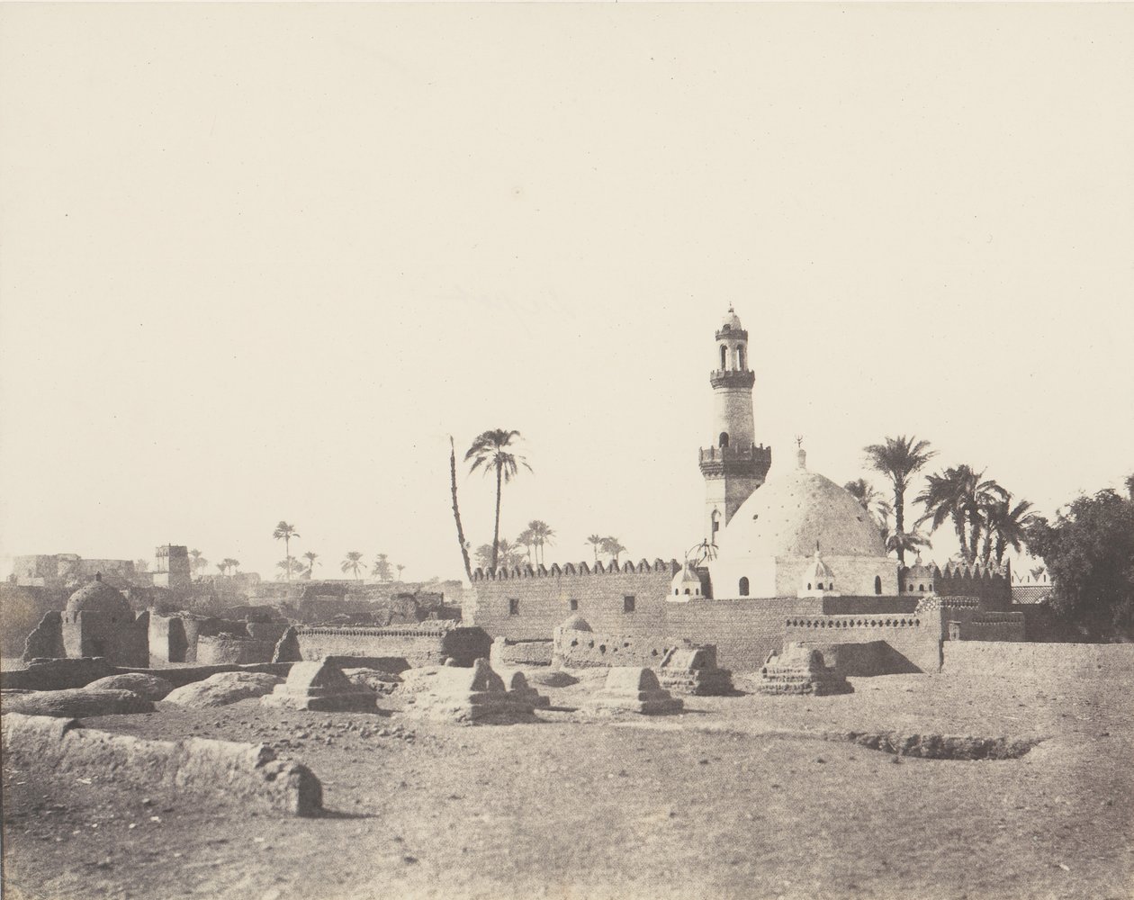 苏阿吉，穆斯林墓地和穆拉德-贝的坟墓，1851-52年，1853-54年印刷。 作者 费利克斯·泰纳德