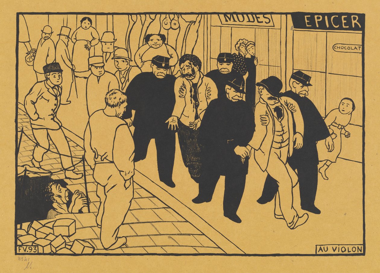 Au Violon Off to the Jug, 1893. 作者 费利克斯·瓦尔洛顿