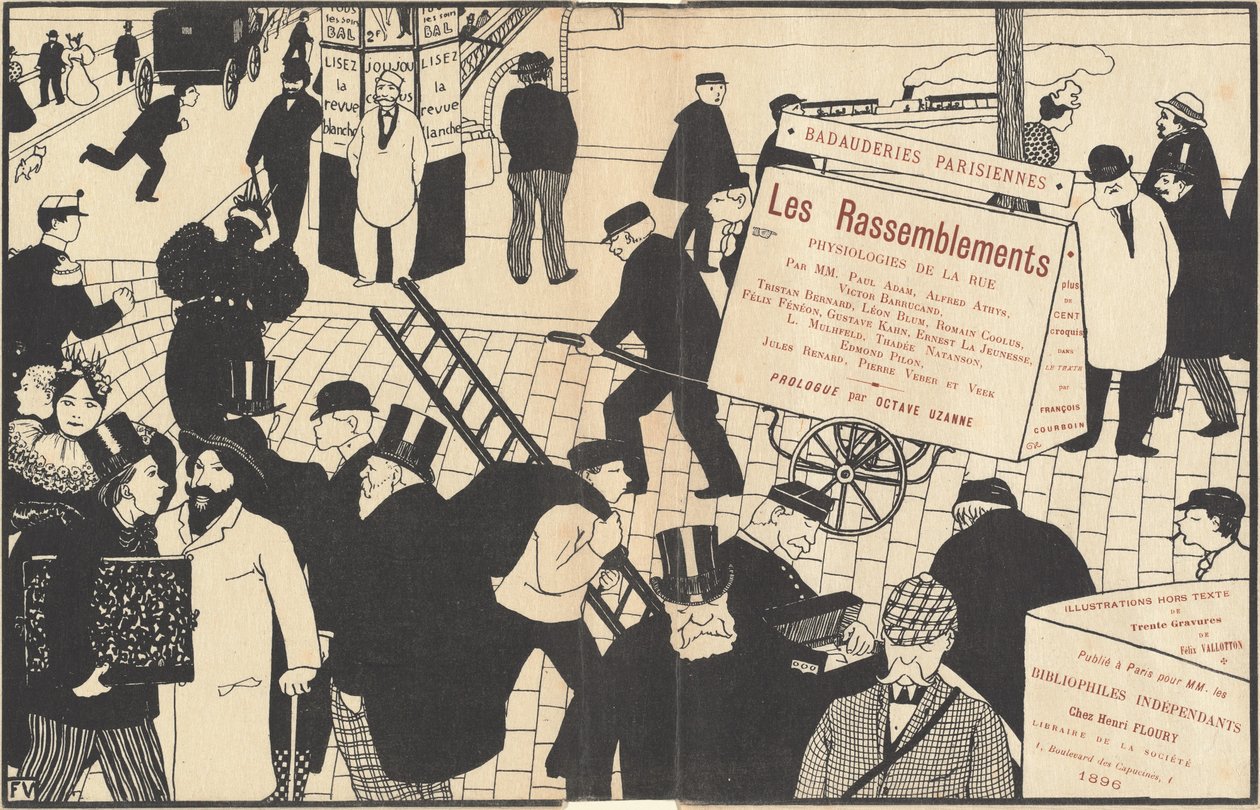 Les Rassemblements》的书皮，1896年。 作者 费利克斯·瓦尔洛顿