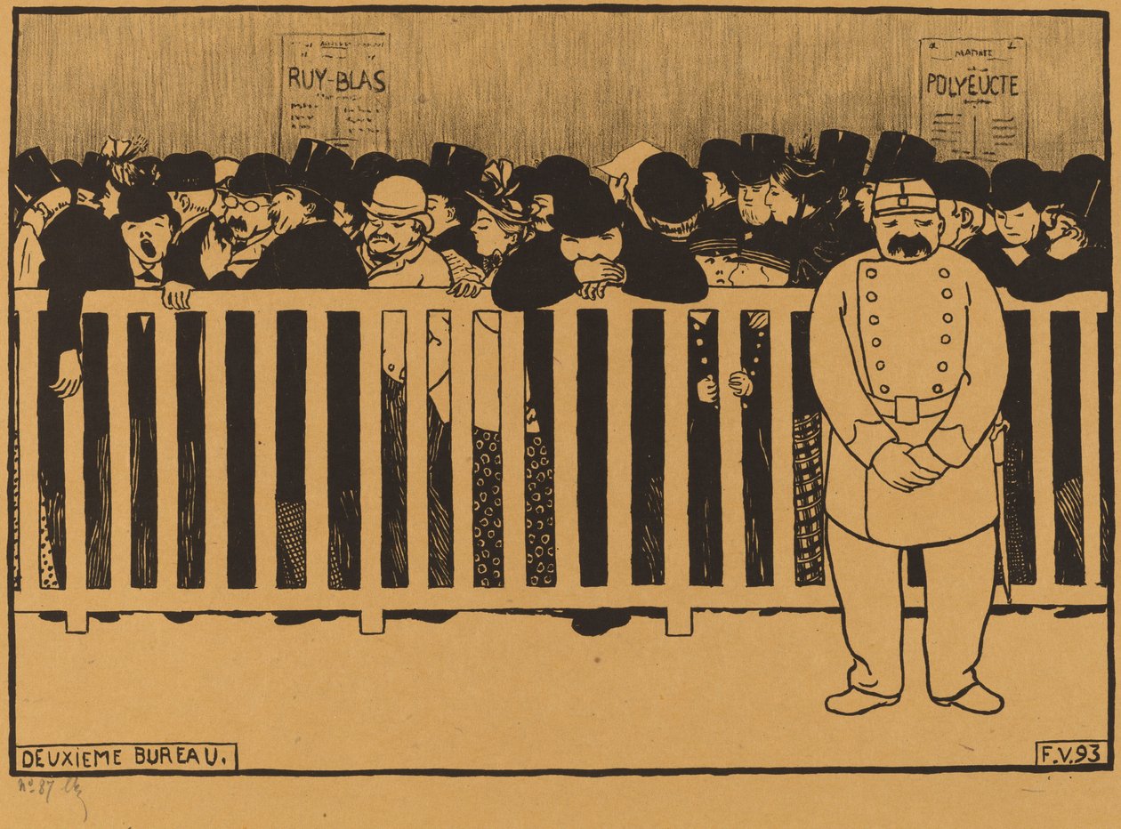 Deuxieme Bureau Box Office, 1893年。 作者 费利克斯·瓦尔洛顿