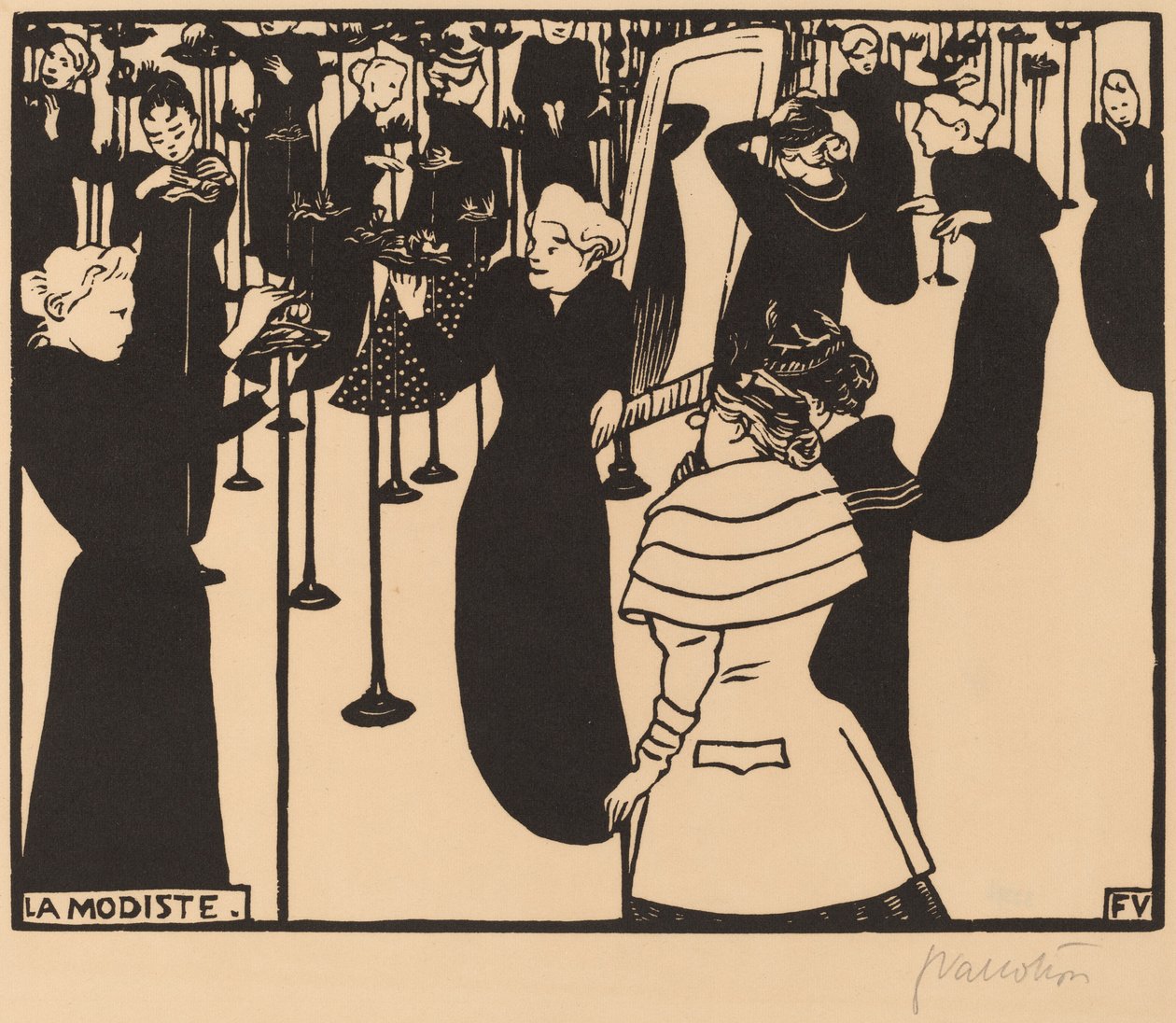 La Modiste The Milliner, 1894。 作者 费利克斯·瓦尔洛顿