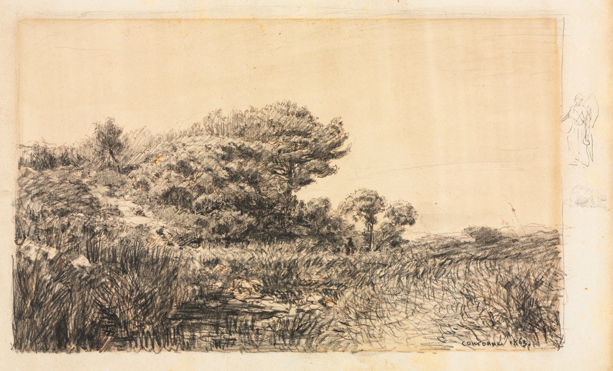 沼泽边缘（Couronne），1863年。 作者 费利克斯·齐姆