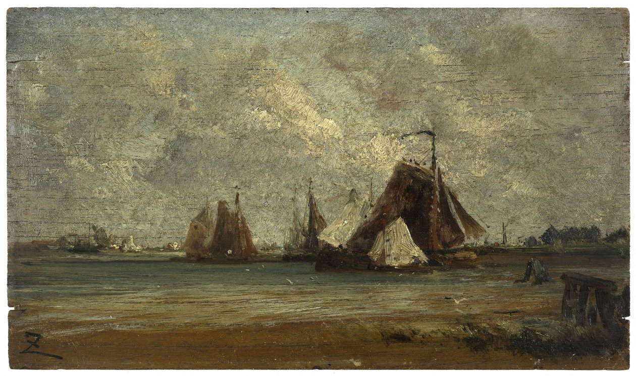 渔船，约 1852 年（木板油画） 作者 费利克斯·齐姆