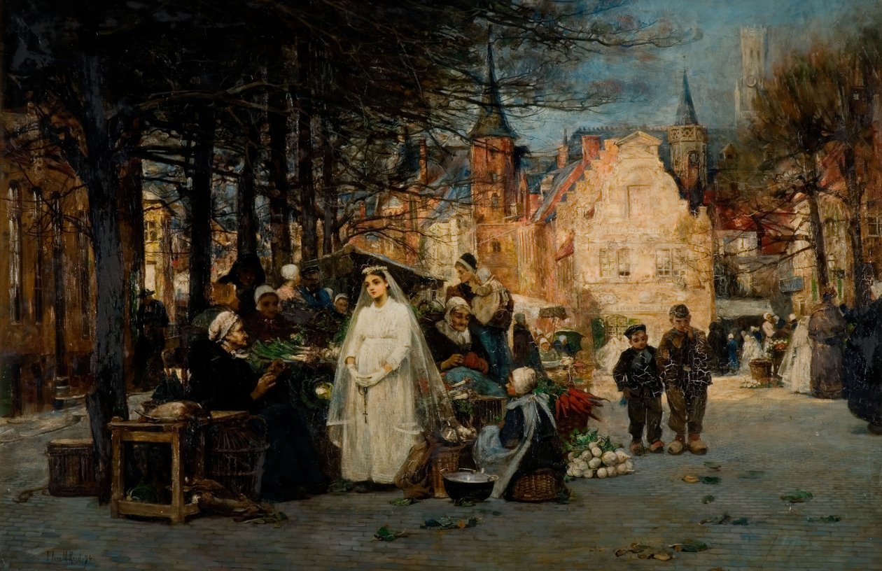 第一次圣餐，1894年。 作者 弗洛拉·麦克唐纳·里德（Flora Macdonald Reid）