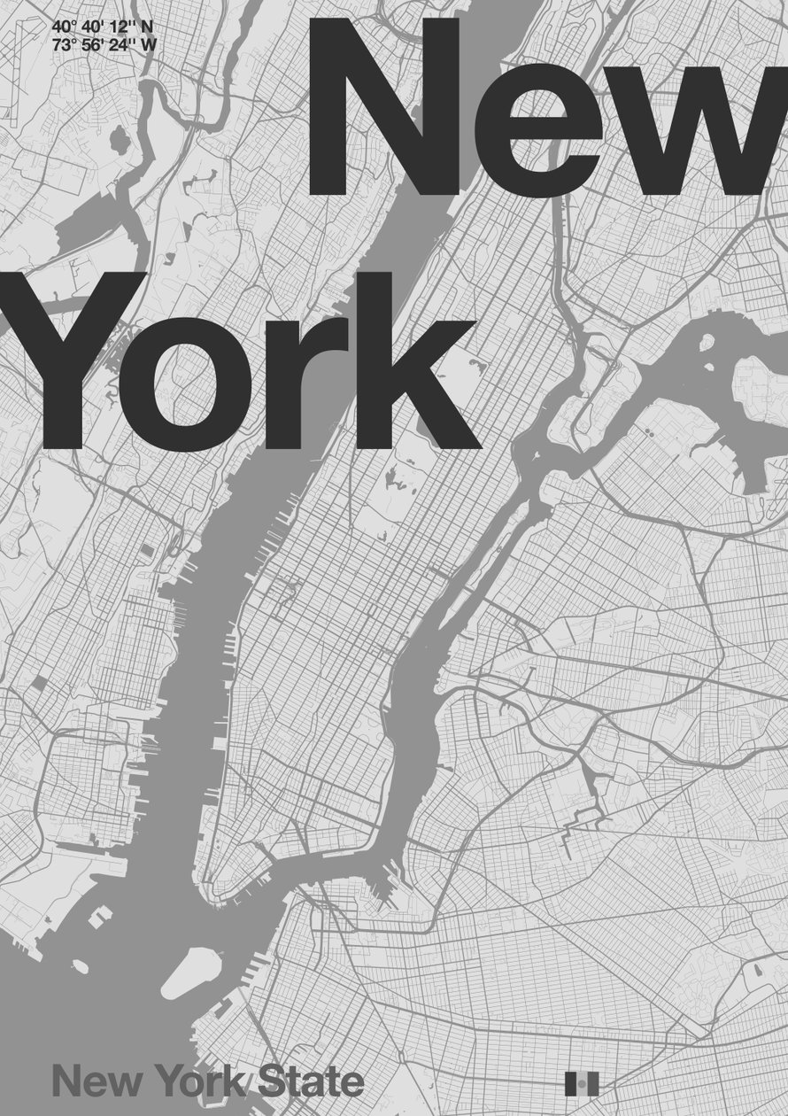 New York Minimal Map 作者 弗洛伦德·博达特