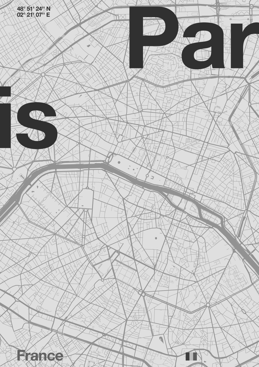 Paris Minimal Map 作者 弗洛伦德·博达特