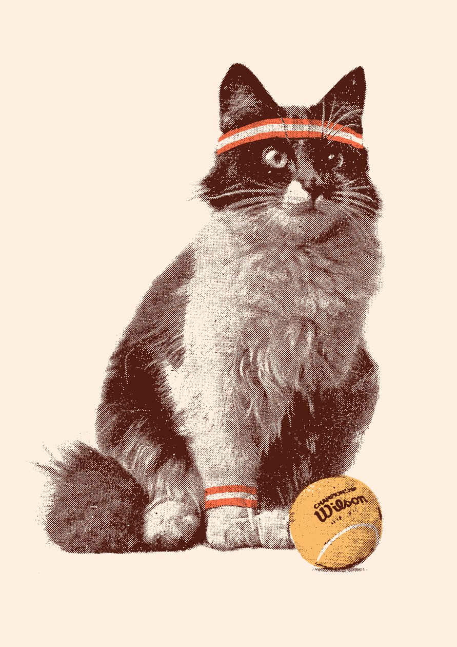 网球猫》，2021 年（数字版） 作者 弗洛伦德·博达特
