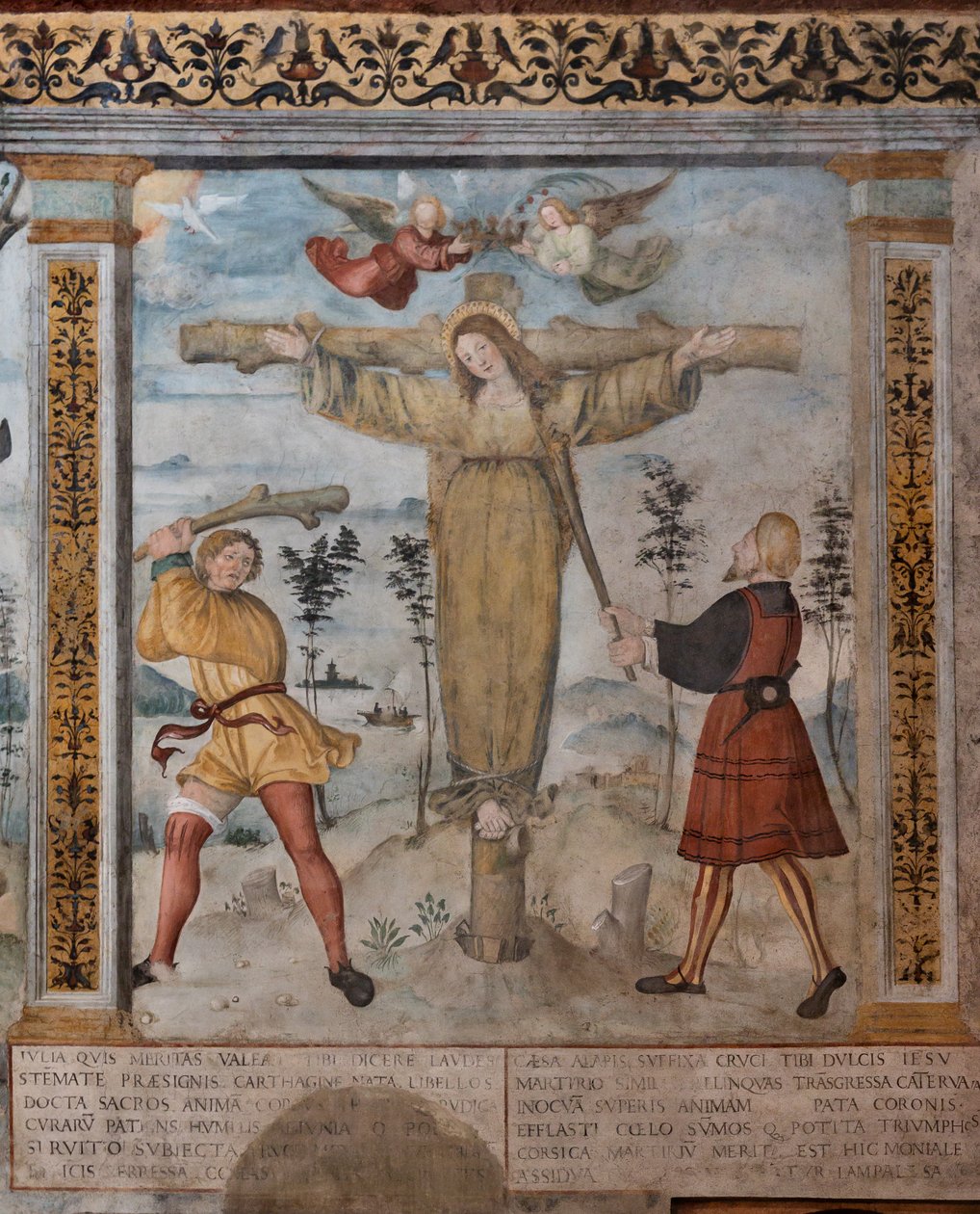 Detail of the Crucifixion of St. Julia, frescoes on the Stories of S. Giulia and Christ   1409844   zh       chinese Successfully Translated  Original: View of the port of Marseille. Painting by Louis Mathieu Verdilhan (Louis-Mathieu Verdilhan Translat: Vi 作者 Floriano (和车间) Ferramola