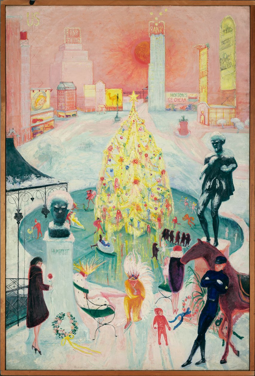 圣诞节，c.1930-40（布面油画） 作者 弗洛琳·史特海默