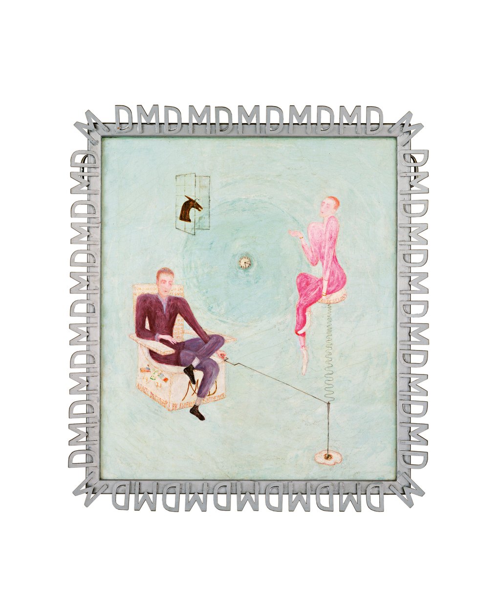 马塞尔·杜尚（Marcel Duchamp）和罗斯·塞拉维（RoseSélavy）的肖像（布面油画） 作者 弗洛琳·史特海默