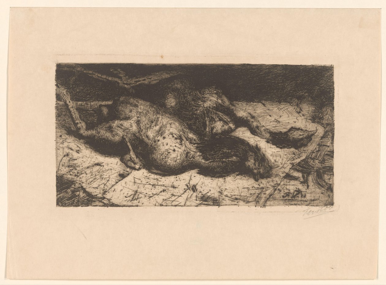 拔鸡毛（原标题） 作者 Floris Verster（艺术家签名）