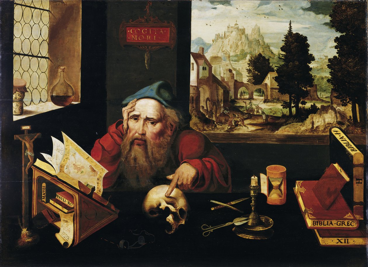 圣杰罗姆在案件中 作者 Joos van Cleve的追随者
