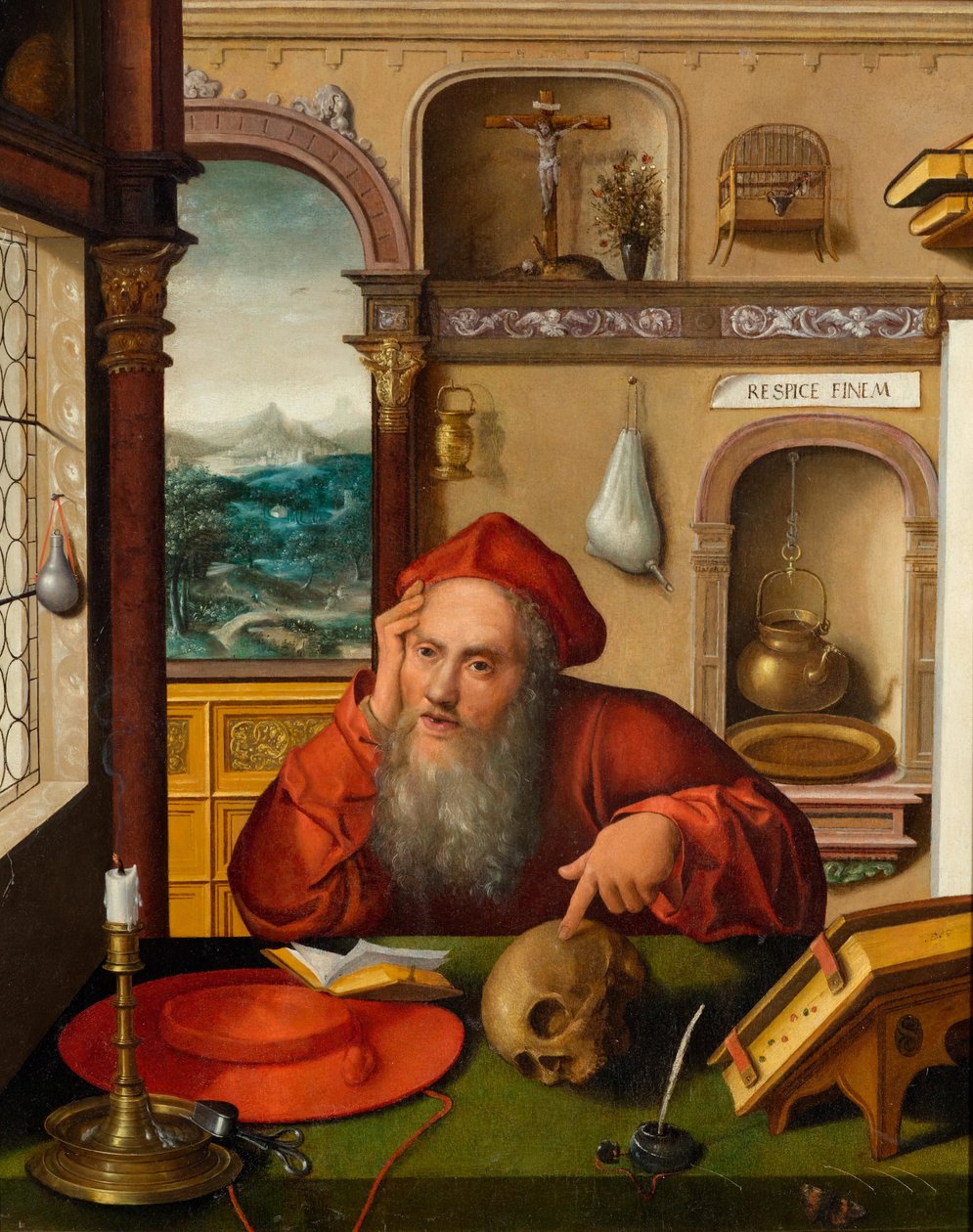 圣杰罗姆在案件中 作者 Joos van Cleve的追随者