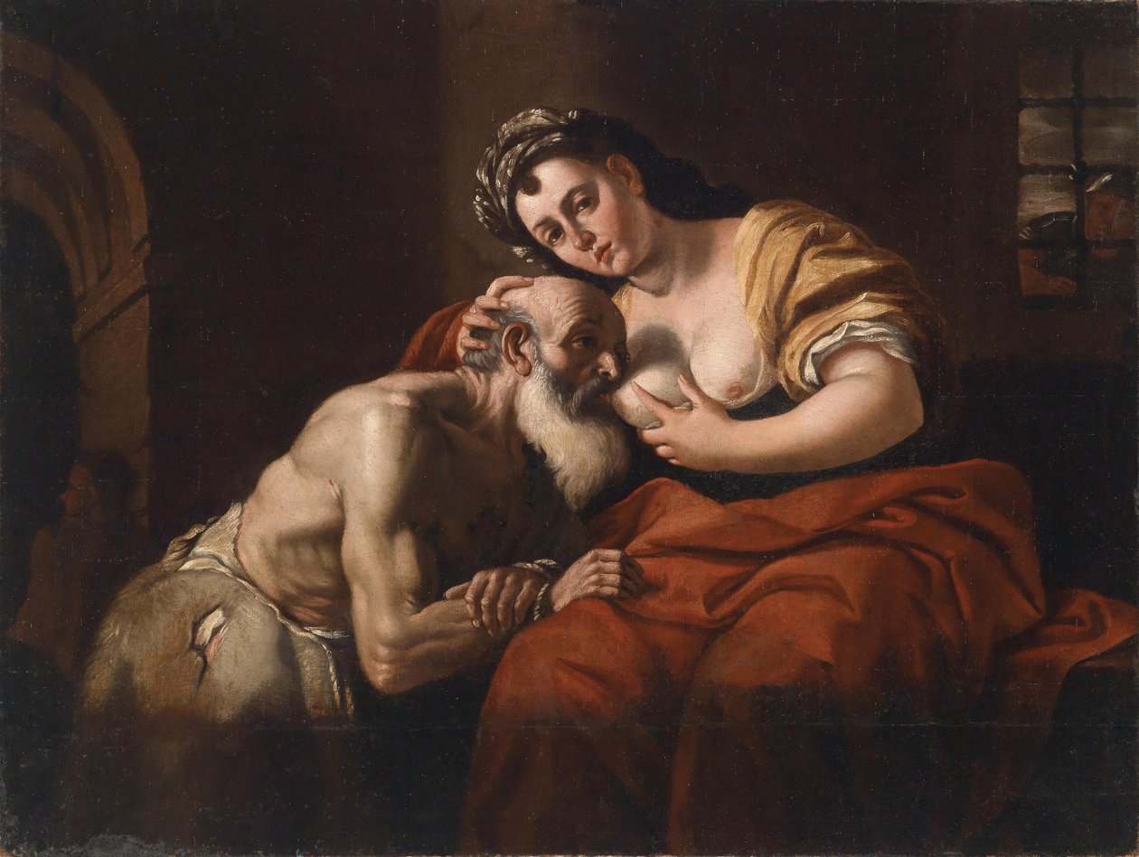 Caritas Romana 作者 Mattia Preti的追随者