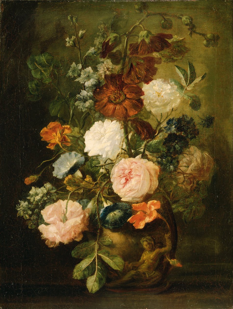 花瓶花 作者 Jan van Huysum的追随者